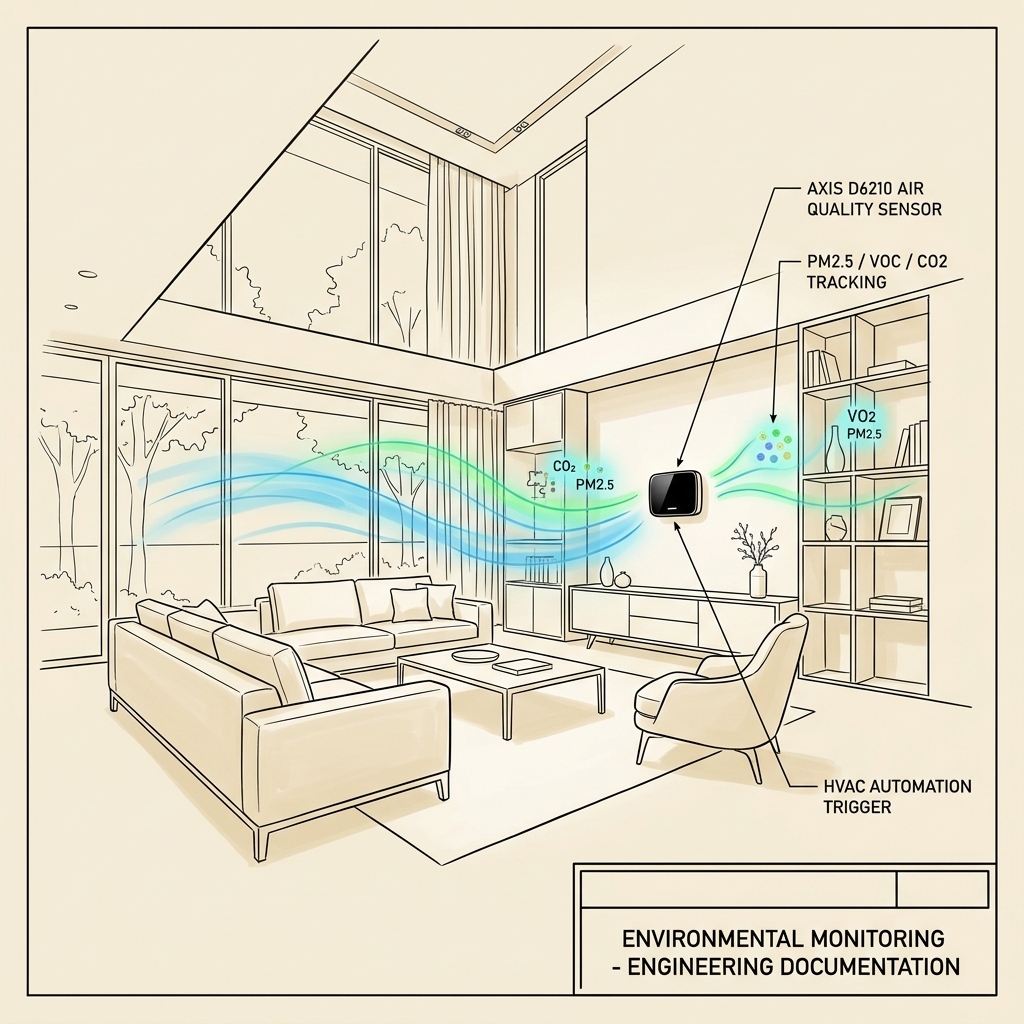 Technical sketch of air quality dynamics and invisible CO2 PM2.5 tracking