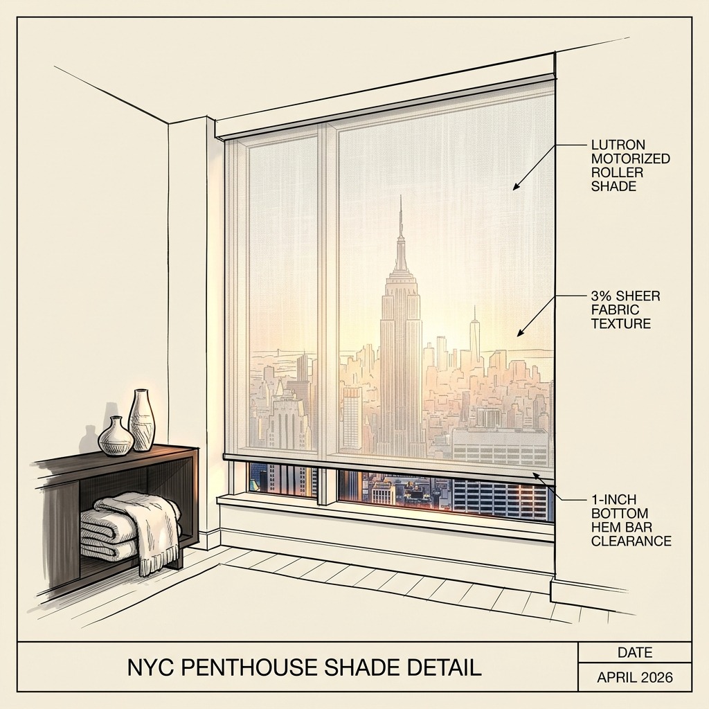 NYC Penthouse Shade Engineering Sketch