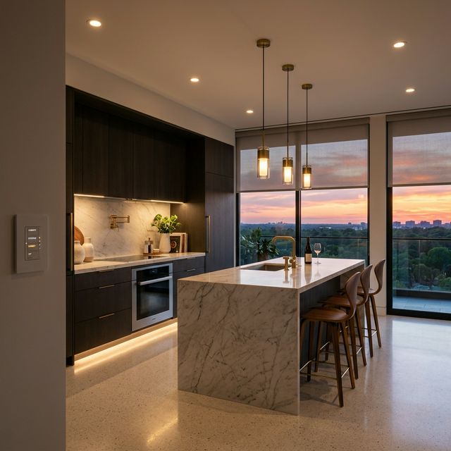 Lutron Lighting Scene — Custom Kitchen Install